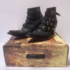 Old Gringo Roxy Western Boots Size 7B - FITS LIKE SIZE 8 - Black Ankle Booties